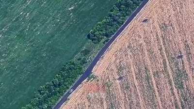 RU pov: Footage shows 3 CAESAR self-propelled howitzers targeted by cluster munition, resulting in at least one howitzer being disabled. Also shows the destruction of a D-20 howitzer with precision guided munition. Archival footage.