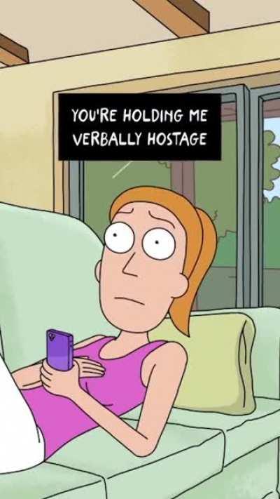 Jerry and Summer making conversation