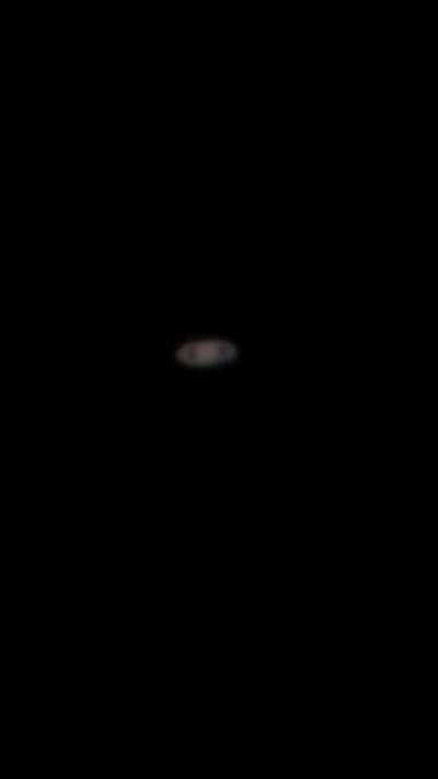 Saturn with small reflector on eq mount (Sorry for wobble..)