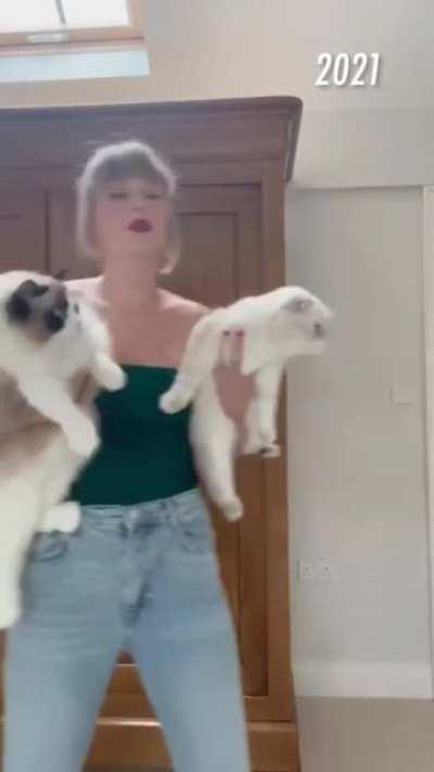 Who wouldn't wanna play with Taylor and her pussy .. I mean cat