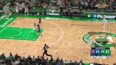 [Highlight] Marcus Smart covers the 2-on-1 fast break beautifully