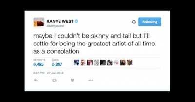 Ye reading his own tweets