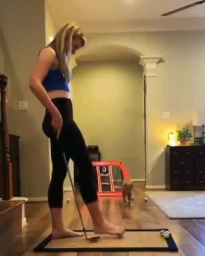 No golf ball shall pass me