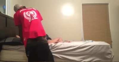 Locking His Friend Out of the Room and Fucking His Girl While He’s Wasted