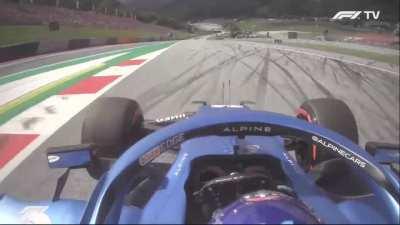 Alonso reaction to getting blocked by Vettel: 