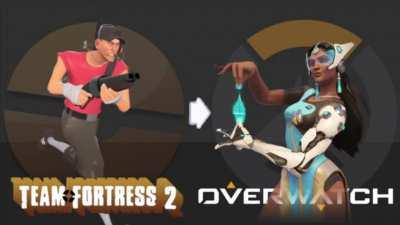 Scout reaction lines in Ov*rwatch