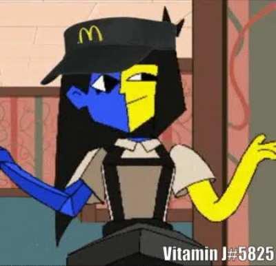 I remember seeing a meme with mcdonalds Ena so I edited the whole little gif animation with the cap. (My discord username down there lol)