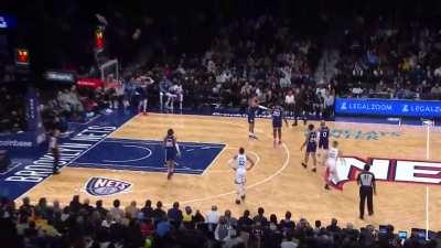 [Highlight] Angle of Curry's deep bank shot three after the timeout halfway through the fourth quarter