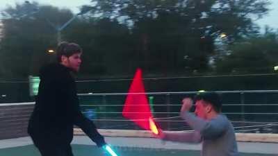 It took us 3 hours to choreograph this LIGHTSABER DUEL, and another few hours to edit :) Enjoy! (Its a raw material. Needs a lot of polishing)
