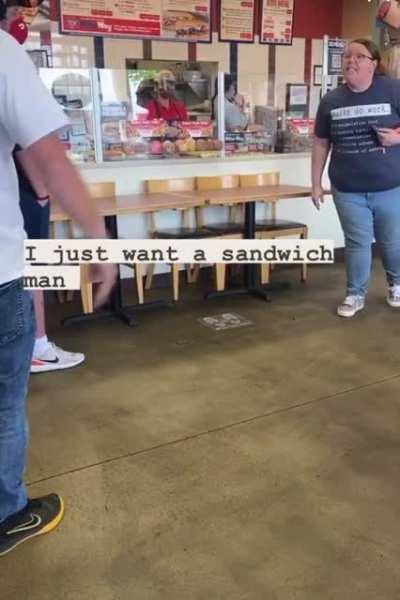 Woman freaks out over being asked to wear a mask at Jersey Mikes.