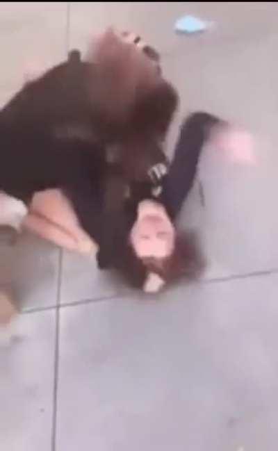 Girl gets her face pounded in🫢