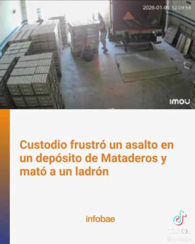Custodio frustro un robo y mató un ladrón