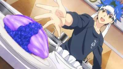 Rainbow Omurice! Oh... and the dude I guess [Food Wars]