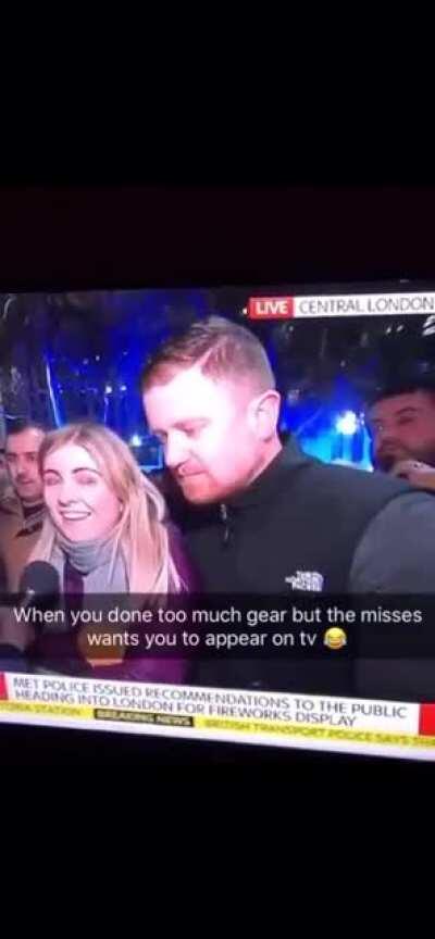 When you’ve done too much packet but the missus wants you to appear on TV