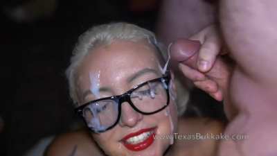 1 Minute Porn - Cute Blonde Covered with Cum