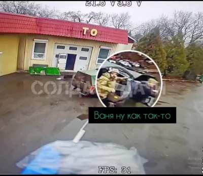 Russian FPV Drone Strike on Ukrainian Pickup at Tire Shop in Eastern Outskirts of Pokrovsk