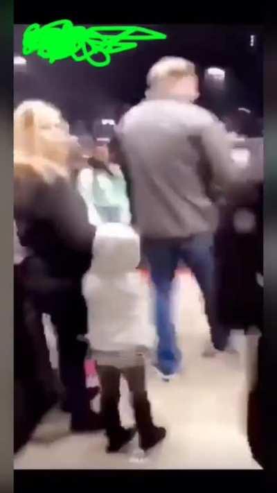 Group of girls harass guy and his family, and one gets creamed