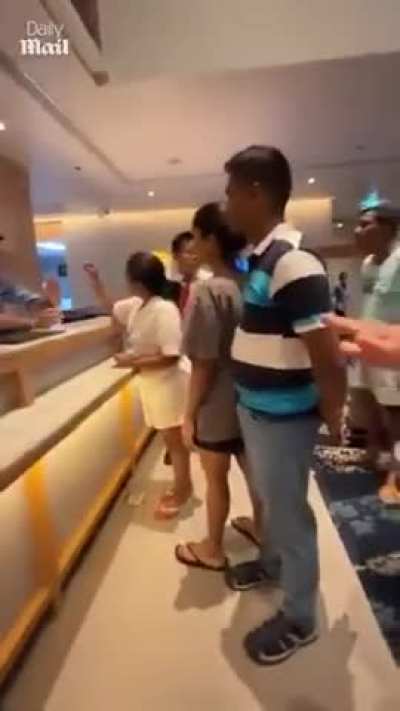 Thailand hotel incident with angry customer