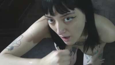 I release a huge load of cum on my face.

