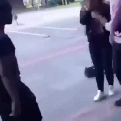 The girls man just stood there?