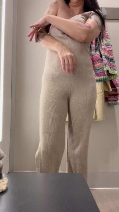 A little striptease in the dressing room