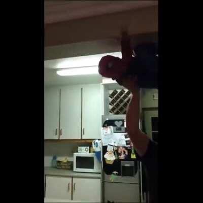 A young super hero in the making