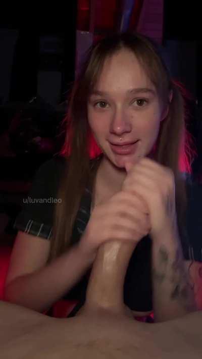 Cute schoolgirl really wanted to get an A (OC)