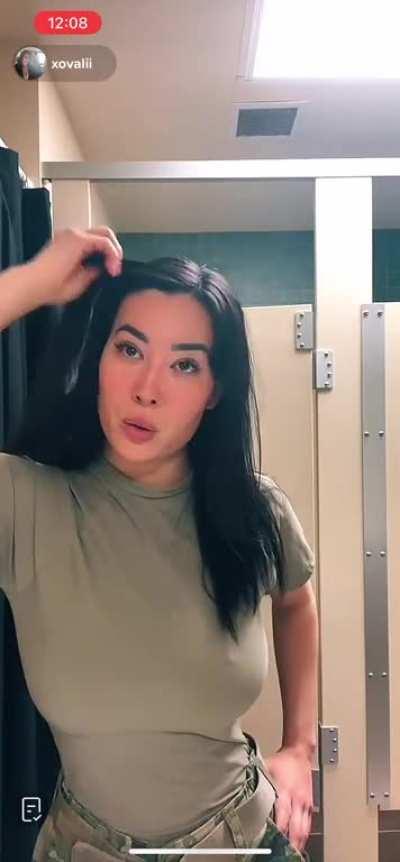 Army hapa mixed Korean bathroom tight shirt big tits small nips yes there is a subreddit for this