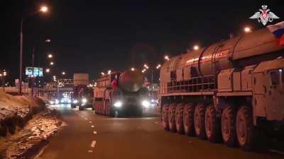 Russia mobilized its Intercontinental Ballistic Missiles Launchers for a Military parade at the Red Square in Moscow