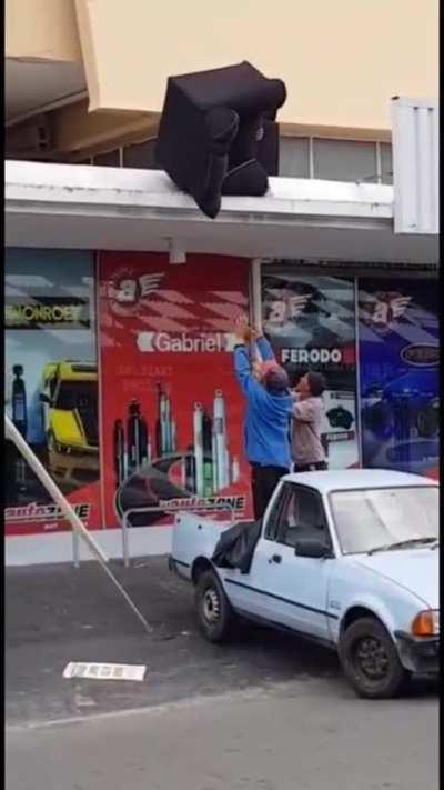 to catch an armchair