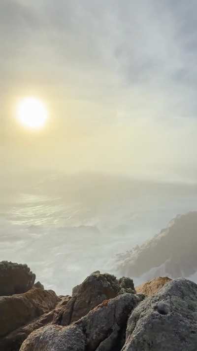 Angry ocean spits out rogue wave