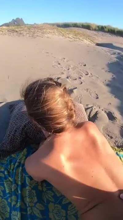 Getting bent over at the beach! 🌊