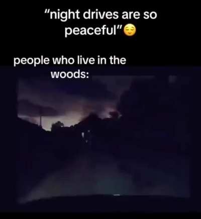 NIGHT DRIVING IS SORT OF SPOOKY WHEN YOU LIVE IN UPSTATE NEW YORK CAW CAW