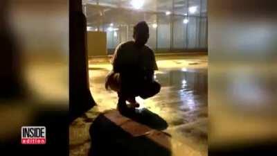 Prisoners take selfies and videos while escaping prison.