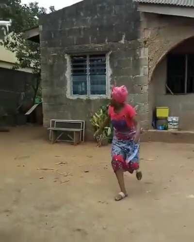 Babatunde sees drone for the first time