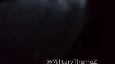 RU POV: Two Ukrainian soldiers receives the impact of an explosion, and then retreats from their position. Stepovoye, Donetsk