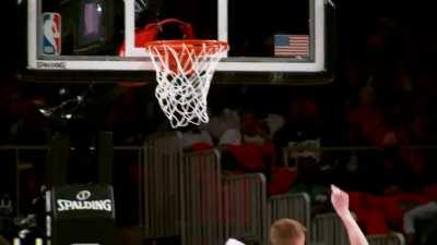 [Highlight] Clint Capela Hits Behind the Backboard Shot In Slow-Mo