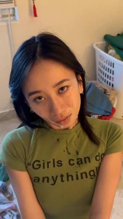 He painted my face pretty