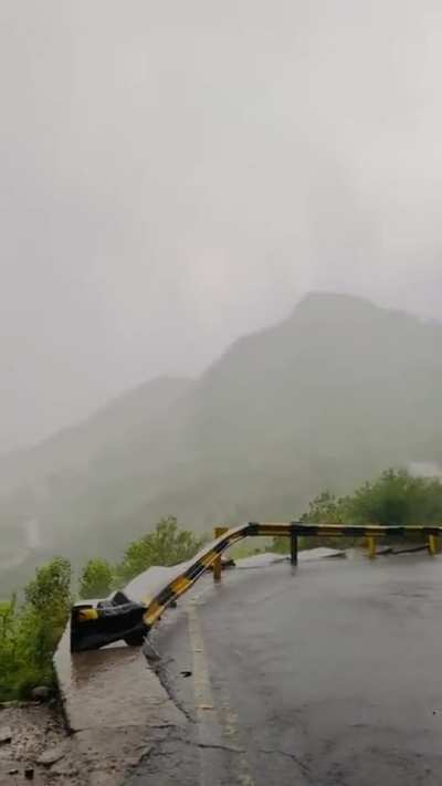 Enjoying live rain from top of margalla hills
