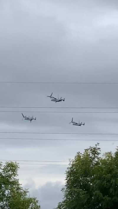 Just saw these three flying very low (less than 1,000 ft) near Baldonnel Aerodrome (EIME) in Dublin, Ireland
