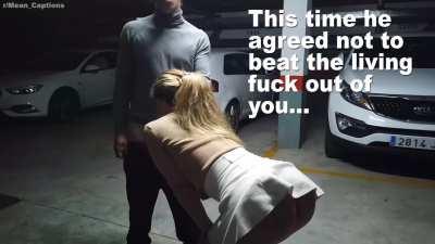 After he finishes, she's not allowed to swallow until after she gives you a nice, long kiss.