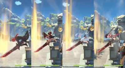 Compilation of all character plunge attacks as of 1.2 since nobody asked