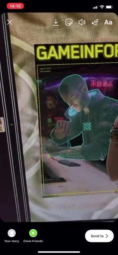 Gameinformer Interactive Cover using Instagram Filter.