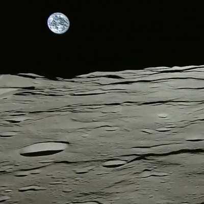 Earthrise on Moon. Shot by Kaguya Spacecraft. Credit: JAXA/NHK.
