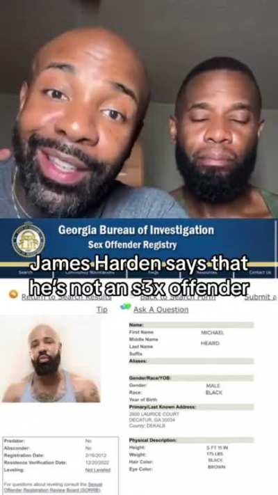 James Harden says that he's not a sex offender
