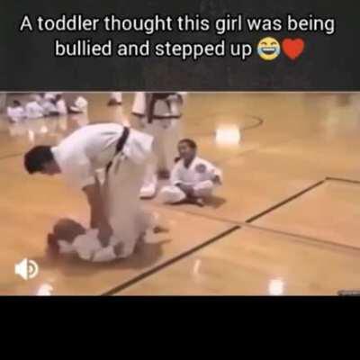 The toddler is packing a punch