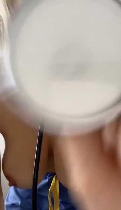 Hate that my scrubs hide my busy, so here we are