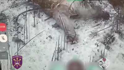 Ukrainian kamikaze drone destroys a Russian car with infantry in middle of a field east of Nove Zaporizhzhia, Dnipropetrovsk Oblast. January 2026