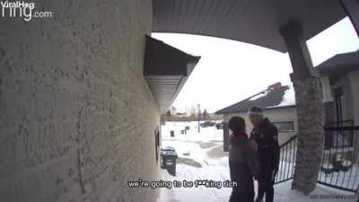 Two kids ask homeowner if they can shovel their driveway for $20