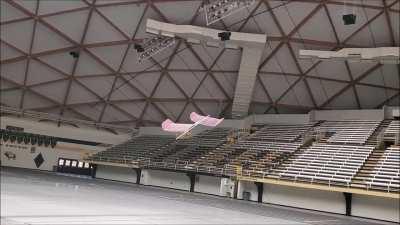 A ultra light balsa wood non powered indoor glider floats up in the air as if it's powered and as light as dust